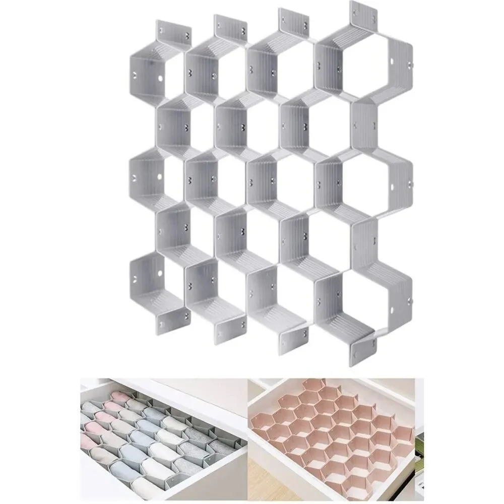 Honeycomb Separator Adjustable Drawer Organize Divider Sock Underwear Belt-Scarf